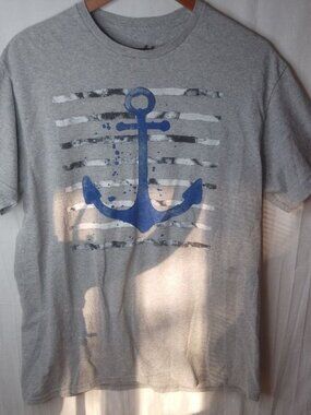 Gray Top Blue Anchor Beach Ocean Sailing L